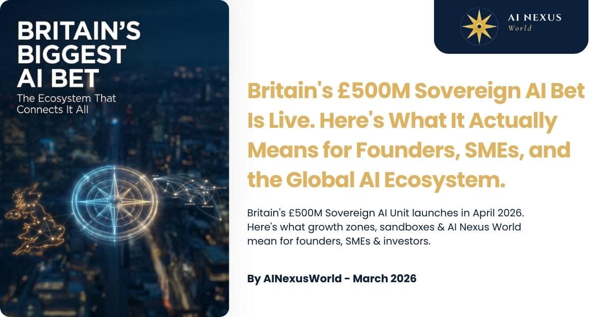 Britain's £500M Sovereign AI Bet Is Live. Here's What It Actually Means for Founders, SMEs, and the Global AI Ecosystem.
