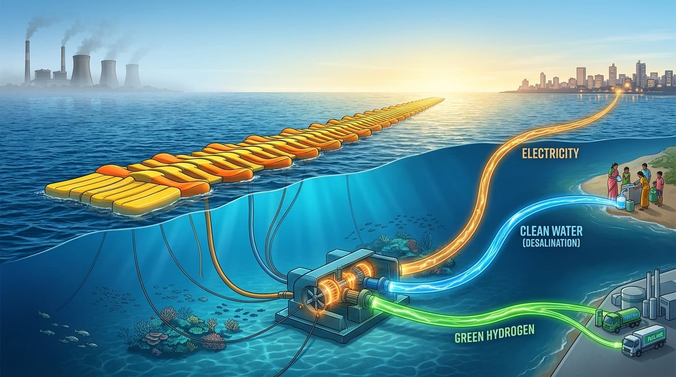 The Floating Tube That Could Replace Coal in India: Inside the Waveline Magnet Technology