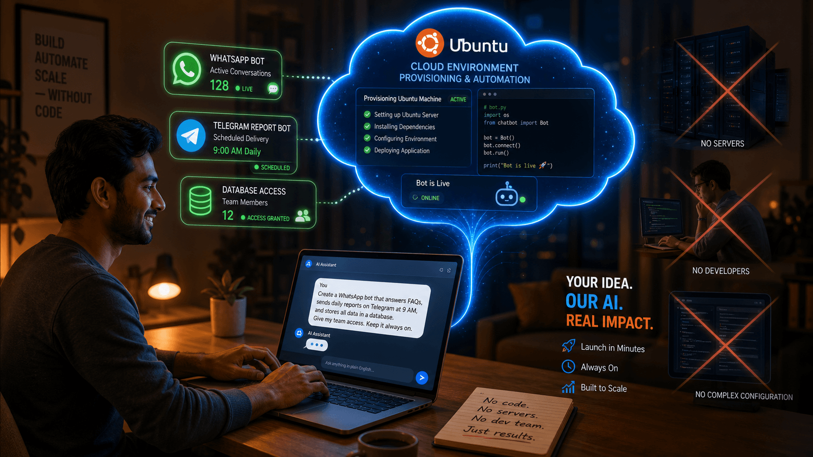 Manus Cloud Computer by Meta: How Non-Coders Can Now Run 24/7 Bots Without a Server