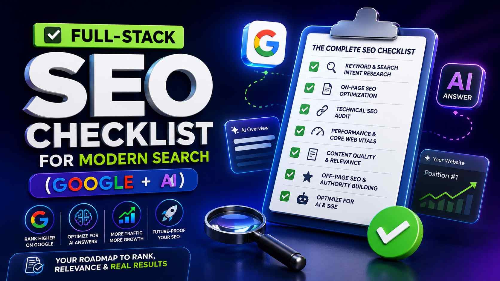 Full-Stack SEO Checklist for Modern Search (Google + AI)